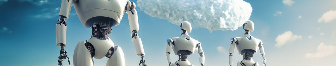3 Roboter auf Wiese, erstellt duch KI